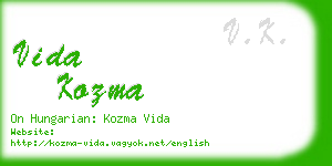 vida kozma business card